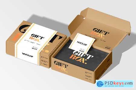 Gift Box Packaging Mockup