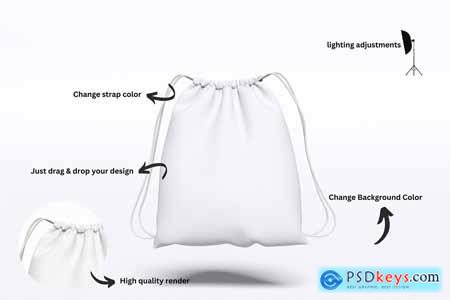 Drawstring Bag Mockup