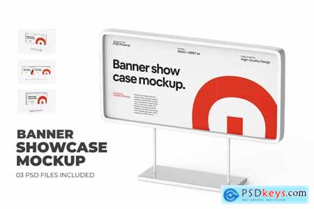 Advertising Banner Mockup For Branding Walk Way