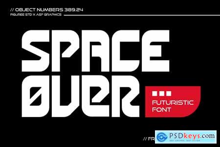 Space Over - Futuristic Display Font