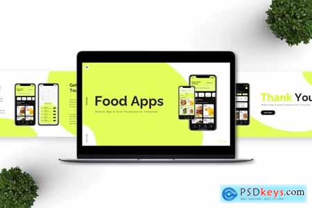 Food Apps - Mobile App & Saas Powerpoint Templates