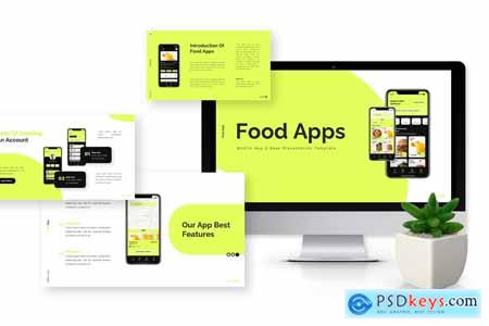 Food Apps - Mobile App & Saas Powerpoint Templates