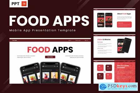 Food Apps - Mobile App Powerpoint Templates