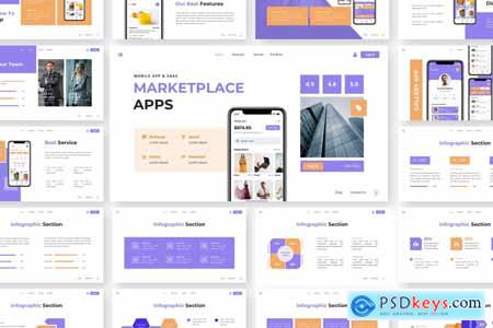 Marketplace Apps - Mobile App & Saas Powerpoint Te