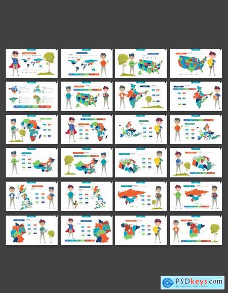 Map Powerpoint Infographic Presentation