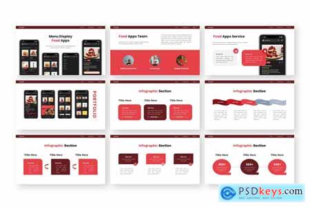 Food Apps - Mobile App Powerpoint Templates