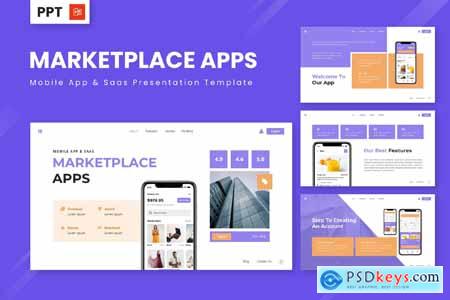 Marketplace Apps - Mobile App & Saas Powerpoint Te