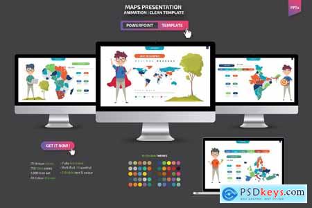 Map Powerpoint Infographic Presentation