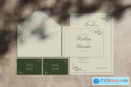 Invitation Card Stationery Mockup