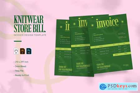 Knitwear Store Bill - Invoice Template