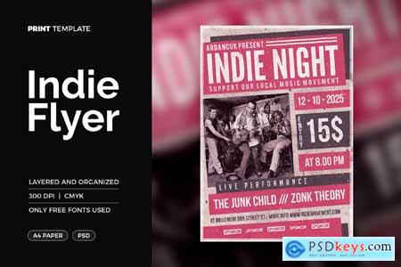 Indie Flyer Poster Template NVS7ZXC