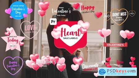 Heart Sale Labels for Premiere Pro 54148394 