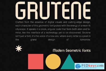 Grutene - Modern Geometric Fonts