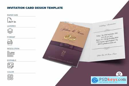 Wedding Invitation Card Template