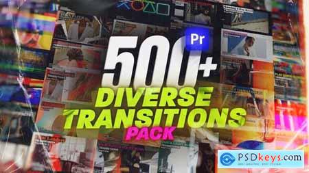 Diverse Transitions Pack for Premiere Pro Glitch, Film, Light, Seamless, Collage, Paper & More 54029369