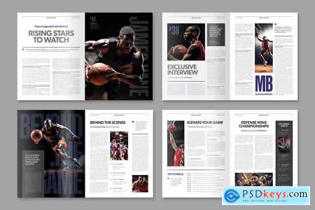 Basketball Magazine Template