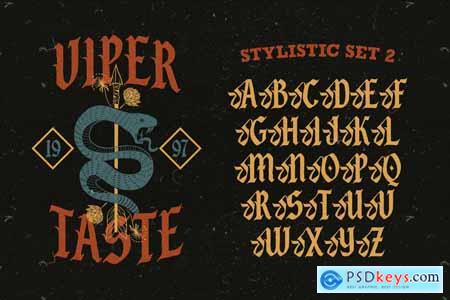 Salt Black Combat Blackletter Font