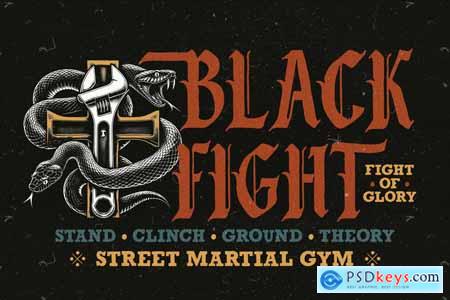 Salt Black Combat Blackletter Font