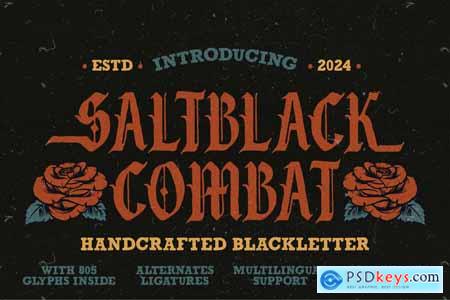 Salt Black Combat Blackletter Font