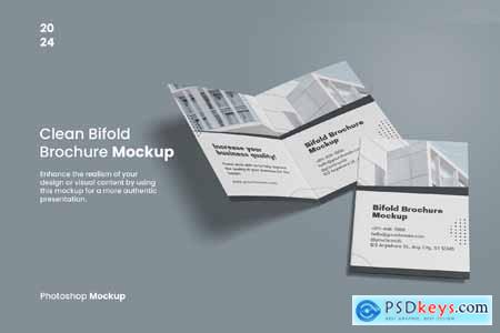 Clean Bifold Brochure Mockup