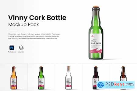 Vinny Cork Bottle Mockup Pack