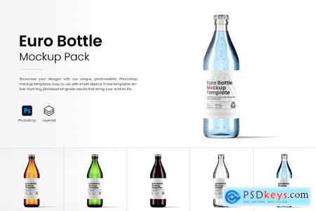 Euro Bottle Mockup Pack