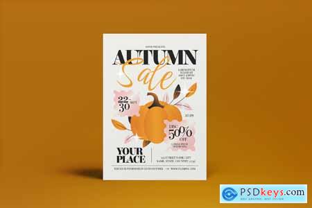 White Gradient Autumn Sale Flyer