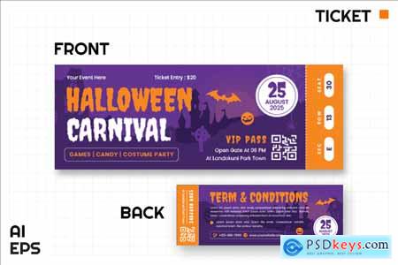 Halloween Carnival Party Ticket