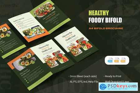 Healthy Foody - Bifold Brochure