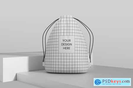 Drawstring Bag Mockup