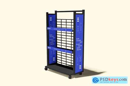 Roller Portable Product Display Stand Mockup 004