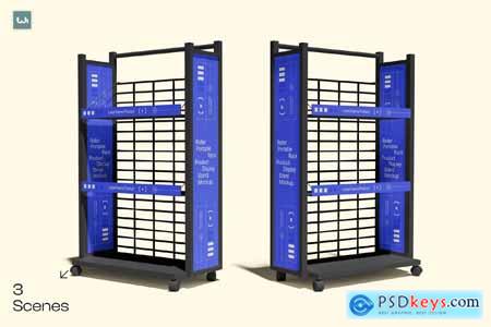 Roller Portable Product Display Stand Mockup 004