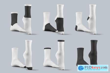 3 Mockups High Socks in the 3D Style