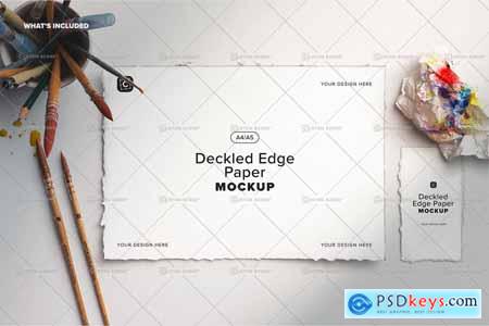 Creative Watercolor Tools and Paper Mockup Scene