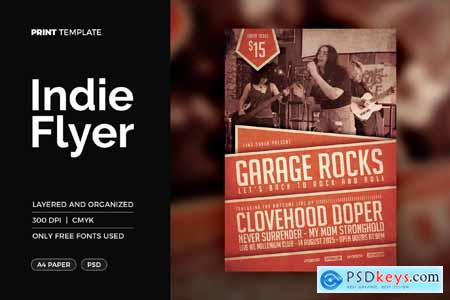 Indie Flyer Poster Template 2BVV7FR