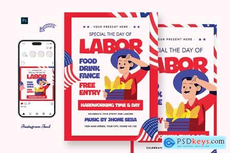 Sale Labor Day Flyer Template