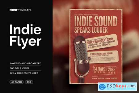 Indie Flyer Poster Template 6JHATZ8