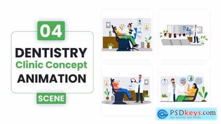 Dentistry clinic Concept illustration Scene Animation After Effect Template 54094403