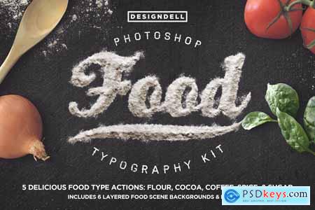 Food Typography Photoshop Actions