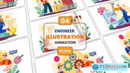 Engineer Illustration Animation Scene 54252229