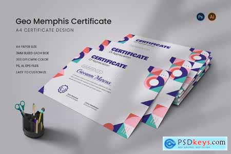 Geo Memphis Certificate