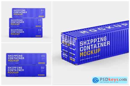 Shipping Container Mockup Set