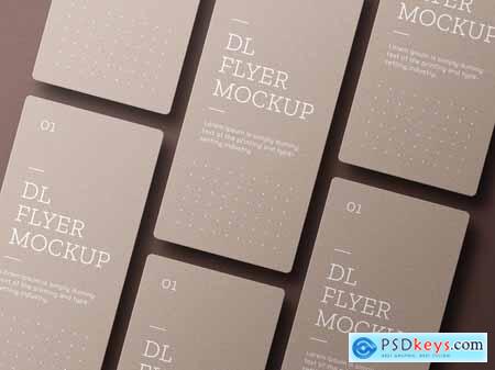 Minimal DL Flyer Stationery Mockup Set