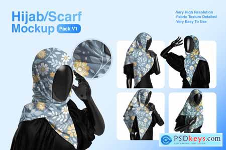 Elegant Hijab & Scarf Mockup Collection