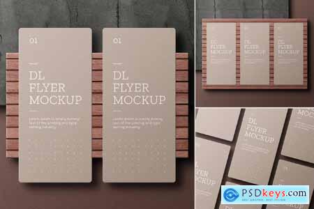 Minimal DL Flyer Stationery Mockup Set