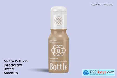 Matte Roll-on Deodorant Bottle Mockup