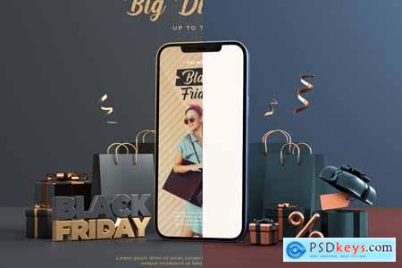 Black Friday Phone Screen Mockup