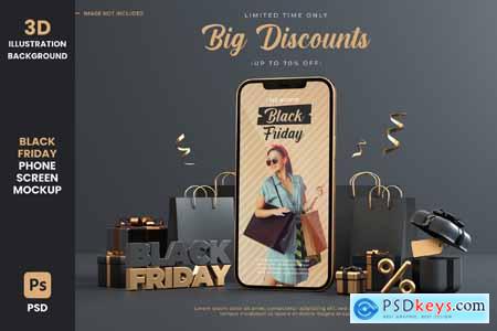 Black Friday Phone Screen Mockup