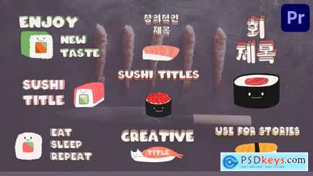 Cartoon Sushi Titles for Premiere Pro 54250577