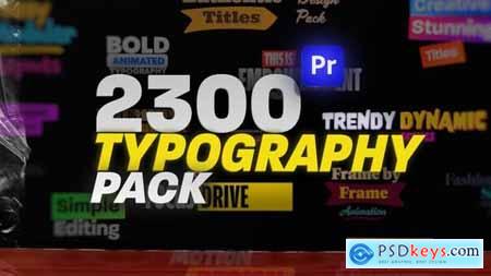 2300 Animated Typography Pack For Premiere Pro 54262105